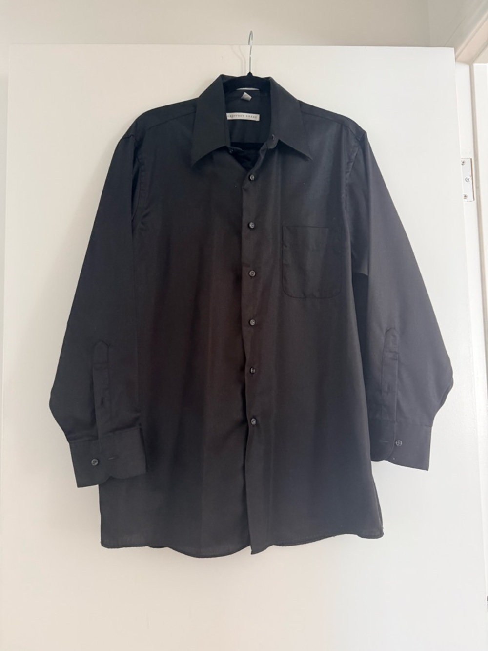 Men's Black Dress Shirt - Classic Button-Up